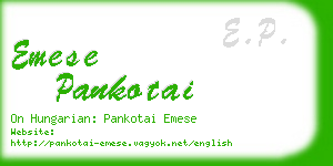 emese pankotai business card